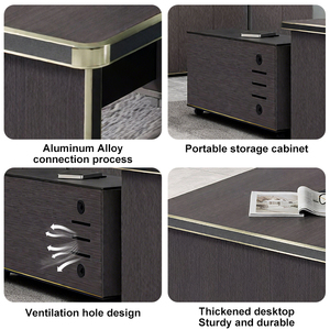Mesa de oficina moderna <span class=keywords><strong>Escritorio</strong></span> ejecutivo Mesa DE ORDENADOR DE OFICINA Muebles de oficina en forma de L Mesa de ordenador - Product Image 4
