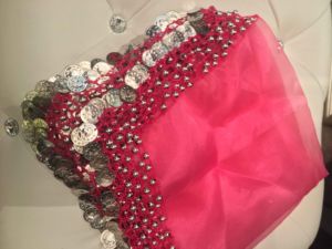 Pañuelo Cuadrado Clásico Hecho a Mano con Cuentas de Organza y Crochet <span class=keywords><strong>para</strong></span> Danza del Vientre, <span class=keywords><strong>para</strong></span> <span class=keywords><strong>Adultos</strong></span> - Product Image 5