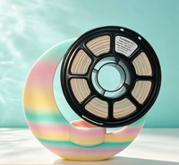 Filamen Printer 3D PLA Matte Rainbow Diameter 1.75mm 1kg Akurasi Dimensi 0.002mm Ketahanan Lebih Kuat Gulungan Rapi 200C