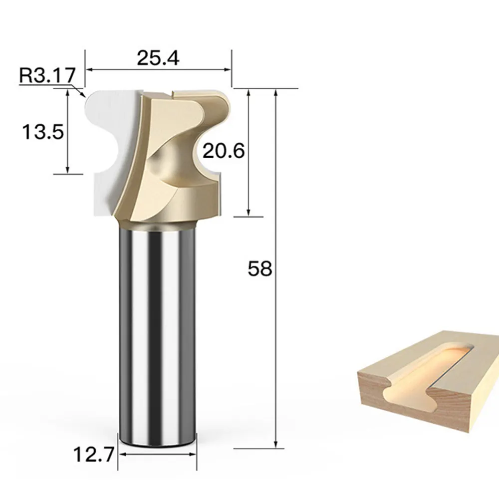 เครื่องมือเฟอร์นิเจอร์ไม้ก้าน2ขลุ่ยเราเตอร์ที่ดีที่สุดบิตครึ่งรอบ Bullnose เราเตอร์บิต