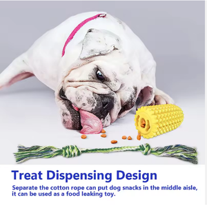 Jouet interactif pour chien en forme de corn-dog, en TPR, pour le nettoyage dentaire, avec ventouse puissante et <span class=keywords><strong>corde</strong></span> en coton - Product Image 5