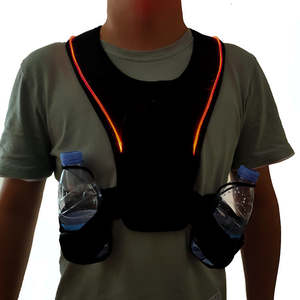 Rompi Lampu LED Keselamatan Anti Air Berbahan Neoprene, Dapat Diisi Ulang dengan USB, Reflektif untuk Jogging, Bersepeda, Berlari di Malam Hari, Dilengkapi Tempat Ponsel - Product Image 1