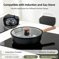 Set Peralatan Masak Titanium Murni Multi Ukuran Multi Jenis Panci Masak Rumah Tangga Wajan Penggorengan Wajan Datar Universal untuk Kompor Induksi Gas