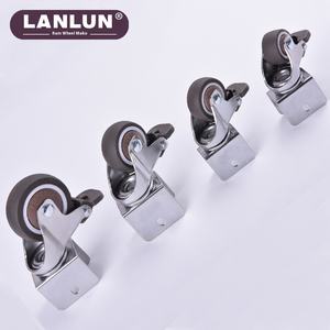 Penjepit bentuk U Universal karet lembut kaki meja Caster lemari katrol rem putar roda furnitur roda ranjang Universal plastik roda - Product Image 5