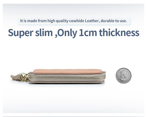 Monedero para niñas de fábrica <span class=keywords><strong>directa</strong></span>, diseño de elefante lindo, mini cartera de cuero genuino con cremallera, portátil, suave, de dibujos animados, al por mayor - Product Image 6