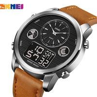 Jam Tangan Pria Skmei 1653 Digital Sport Merk Chronograph Countdown Stopwatch Fashion Luminous Elektronik Tahan Air Kulit