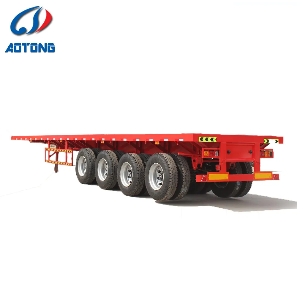 2 As Roda CCC Tanzania Digunakan Flatbed Trailer untuk Dijual dengan Bagian Fruehauf Trailer