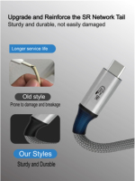 Câble USB C-C Justlink 20V5A 240W 8K60Hz 20Gbps, charge rapide, transfert de données, pour ordinateur portable, téléphones mobiles