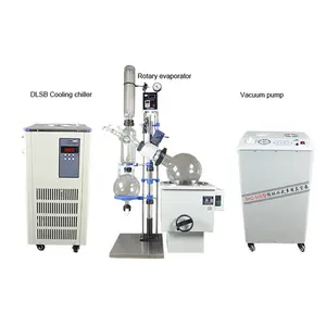 Lab crystalzer distilasi evaporasi Rotari evaporator dengan pendingin dan pompa vakum rotafor uap Harga evaporator