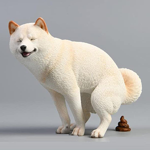 Figura de animal de imitación, accesorio creativo personalizado para el hogar, figurita de poliresina, Media sentadilla, <span class=keywords><strong>shiba</strong></span> <span class=keywords><strong>inu</strong></span>, <span class=keywords><strong>estatua</strong></span> de perro - Product Image 5