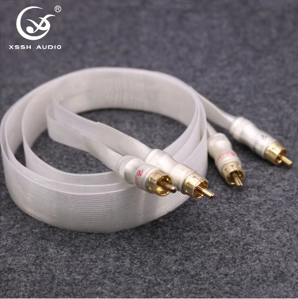 YIVO XSSH High Purity Pure Copper RCA to RCA Cable Gold Plated Connector HI-end Second-Hand DIY Audio Speaker Wire