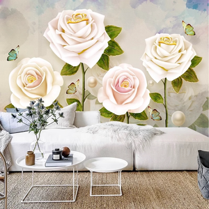 Papel <span class=keywords><strong>Tapiz</strong></span> de Tapicería con Diseño Floral Rosa, Mural Personalizado, Papel <span class=keywords><strong>Tapiz</strong></span> Floral Autoadhesivo con Peonías <span class=keywords><strong>para</strong></span> Dormitorio y Sala de Estar - Product Image 5