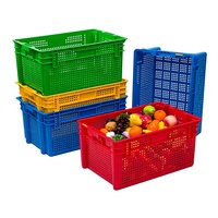Caisse de rangement en plastique empilable et emboîtable pour fruits et légumes