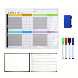 Kitchen Chart Magnet Daily and Weekly Planner <b>Fridge</b> Whiteboard Calendar Board Set - Product Image 2