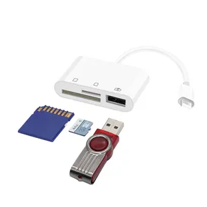 最高品質 5 5gbps USB3.0 ポートデザインスマートメモリ 3 で 1 SD カードリーダー Apple デバイス用の