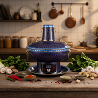 Cloisonné-Kupfer-Topf, traditionelles chinesisches Design, ohne Griff, mit Deckel, für den Haushalt