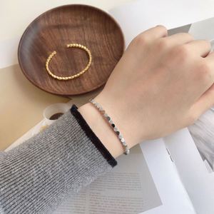 Bracelet ajustable Dylam en argent sterling 925 plaqué or 18 carats avec zircone cubique, motif cercle pavé perlé, pour femme, usage quotidien - Product Image 6