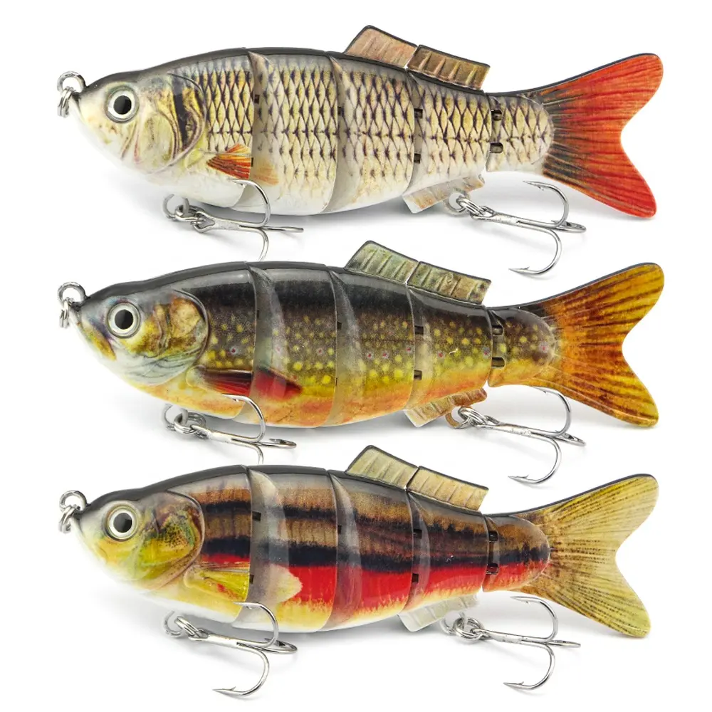 Iscas De Pesca Água salgada Corpo Forte 7 ''/ 6'' Cinco Seções Shad Articulado Swimbait Pesca Trolling Iscas