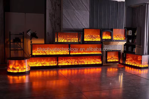 50 60 68 pouces <span class=keywords><strong>d</strong></span>écoration intérieure cheminée électrique chauffage mural avec cheminée à flamme LED simulée 7 couleurs - Product Image 6
