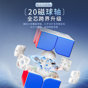 <b>Magic</b> Domain 2x2 Magnetic Rubik's <b>Cube</b> V5 Magnetic Smooth Speed Twist <b>Magic</b> <b>Cube</b> For Teenagers - Product Image 5