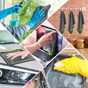 Cao thấm hút nhanh chóng làm khô sợi nhỏ khăn 80% polyester 20% polyamide để làm sạch kính cửa sổ/Gương - Product Image 6