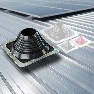 NSPV L07005 Tapajuntas en caoutchouc EPDM et aluminium pour tuyaux de toiture - Noir 3/4" 7 3/4" (95-197mm) Étanchéité électrique - Product Image 2