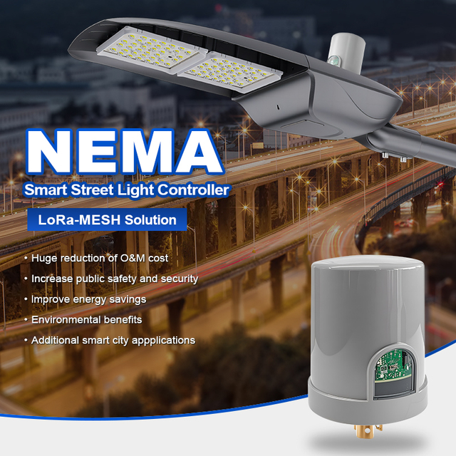 BOSUN High Quality IP65 Street Light Remote Control IOT Lora-MESH System NEMA 7 PIN Smart Street Light Controller