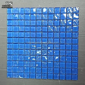 透明蓝色光泽豪华游泳池马赛克瓷砖墙壁装饰瓷砖玻璃马赛克设计
