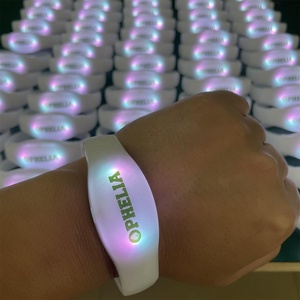 Phát sáng trong bóng tối Led điều khiển nhấp nháy DMX <span class=keywords><strong>Light</strong></span> Up Led dây đeo cổ tay chiếu sáng điều khiển từ xa LED âm thanh kích hoạt LED vòng đeo tay - Product Image 2