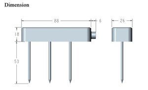 Sensore di umidità del terreno, EC e temperatura XS-MEC20-RS485 <span class=keywords><strong>FDR</strong></span> per substrati terrestri e non terrestri come lana di roccia, fibra di cocco e sale - Product Image 3