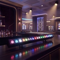 Projecteur LED 18x10W RGBWA+UV 6-en-1 6000K Lumière du jour, contrôle par pixel multi-connecteurs DMX, type Par Can pour éclairage de scène, casino et mariage
