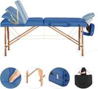 Haute qualité 3 sections jambes en bois Table de massage portable Thai Spa Lits de massage