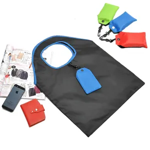 Water Resistant Foldable Reusable Grocery Bag with Carabiner Pouch