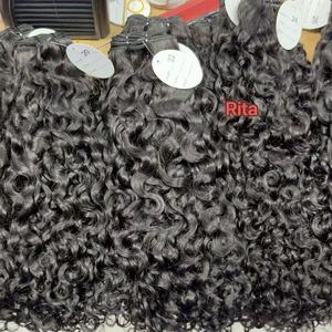 Cheveux humains bouclés naturels bruts 100 % véritables de Birmanie, ondulés, double trame, lots de luxe, bouclés style Caraïbes, sans taxes - Product Image 1