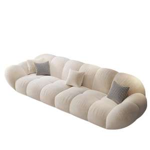 Modern basit düz sıra oturma odası Set bulut krem Petal kesit kanepe küçük daireler için fransız kanepe - Product Image 5
