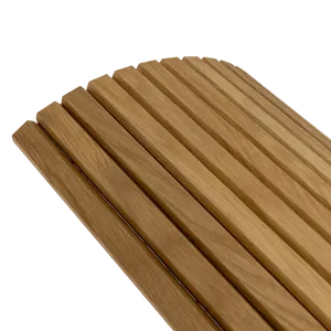Panneau en bois flexible pour décoration intérieure, panneau en MDF rainuré pliable pour revêtement de murs courbes, colonnes et portes d'armoires - Product Image 1