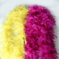 Boa en plumes de dinde premium Chandelle 80g épais, 2 yards, pour spectacle scénique et décoration de fêtes