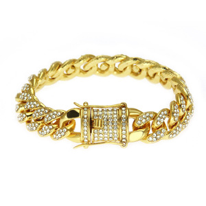 Hip Hop Explosive Diamond-encrusted Men's <b>Bracelet</b> - Product Image 1