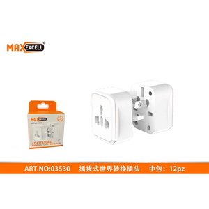 Adattatore Universale da Viaggio Bianco 250V~ 6A con Protezione da Sovraccarico Compatibile con Oltre 180 Paesi - per Fotocamere e Telefoni Cellulari, Realizzato in GAN - Product Image 3