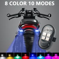 Nouvelle lampe de véhicule à télécommande sans fil, universelle, 8 couleurs, feux d'avertissement clignotants pour motos et voitures