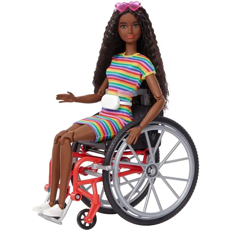 DIY Black Girl Dolls African American Realistic Disabled Boy Dolls Lifelike Simulation Black Baby Girl Dolls with wheelchair