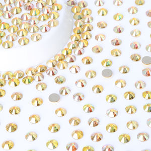 Grosir Pabrik kustom kualitas tinggi lebih dari 175 warna Rhinestones jumlah besar kembali datar bukan Hotfix batu kristal untuk desain dekorasi - Product Image 5