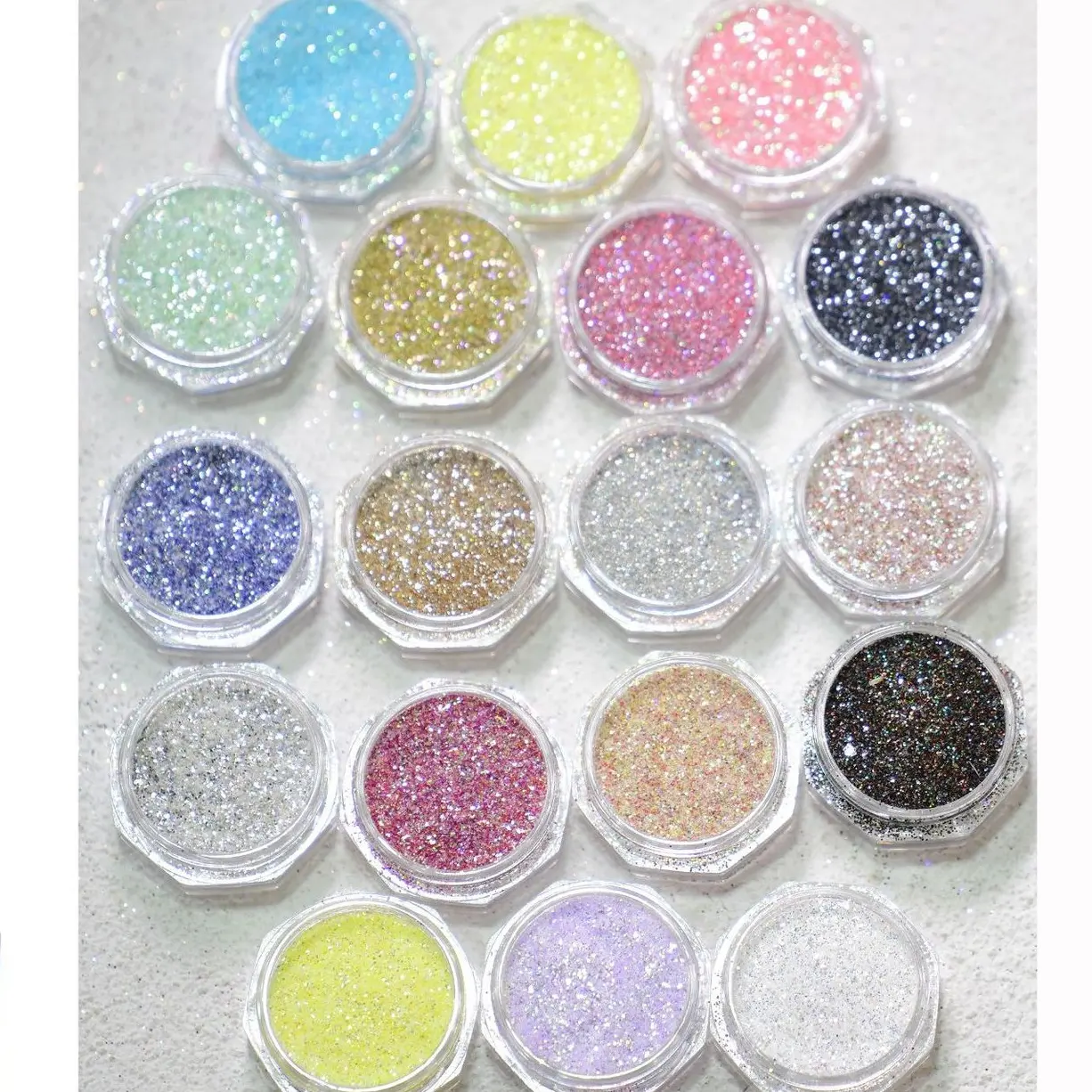 Fantasía colorido brillo de uñas sal marina cristal diamante polvo brillo de uñas suministros de uñas