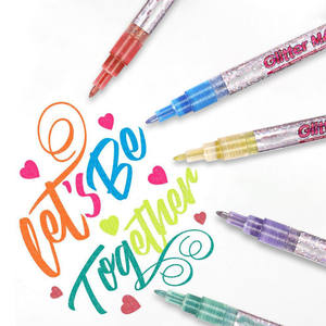 Dropshipping Art Marker Products <span class=keywords><strong>Amazon</strong></span> Venta caliente Glitter Gel Pen para tarjeta DIY - Product Image 5