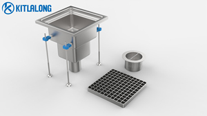 Kitlalong Floor <strong>Drainage</strong> <strong>Systems</strong> With <strong>Vertical</strong> Outlet Customize Design Commercial Kitchen Floor Drains - Product Image 5