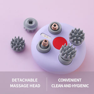 Masseur électrique miniature parfait pour le cuir chevelu, brosse à <span class=keywords><strong>shampooing</strong></span>, masseur miniature pour la tête de chat, avec vibration à vitesse variable et 96 nœuds en silicone - Product Image 3