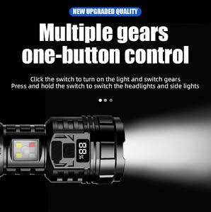 New Flashlight Multifunctional Long-range Thumb <b>Light</b> Digital Display Side Pen Clip Tail Strong Magnetic Multi <b>Light</b> Flashlight - Product Image 3