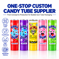 Tubes d'emballage pour chewing-gum laminés ABL imprimés sur mesure, en aluminium et plastique, avec bouchon à vis, haute barrière, qualité alimentaire