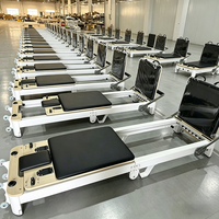 Tabla de Pilates de Aluminio Ajustable en Altura, Plataforma Antideslizante, Entrenamiento de Core, Moldeamiento Corporal, Uso Comercial en Gimnasios y Estudios, Uso Doméstico