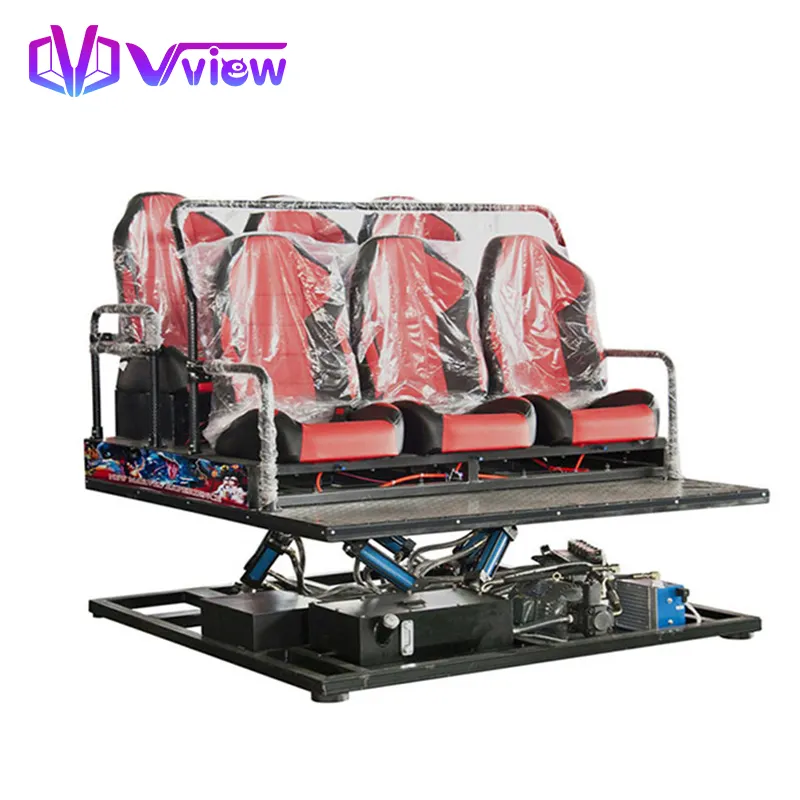 Vview-máquina de Arcade para parque temático, asiento de equipo 4D, silla VR, cuatro asientos, juego de cine 7D para camiones, Cine Móvil